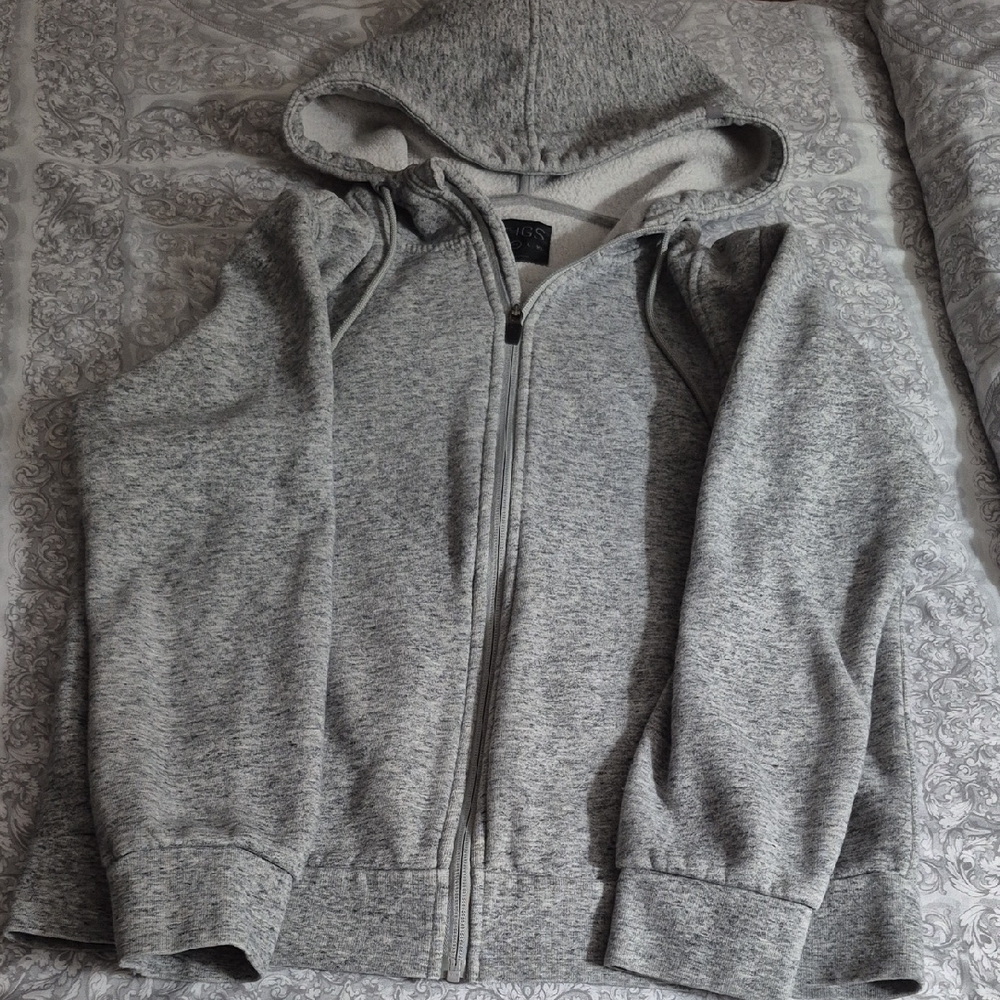 Figs Heather Gray Full Zip Hoodie